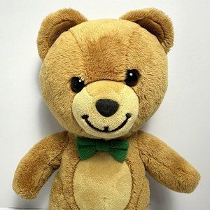 Kraft Peanut Butter Teddy Bear GUND Green Bow Tie Plush Stuffed Toy 10”